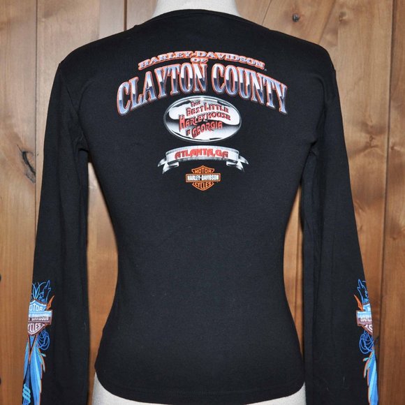 Harley-Davidson Other - Harley Davidson Long Sleeve "Best Little Harley House" Clayton County T-Shirt